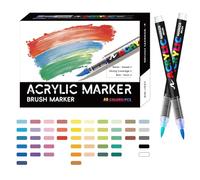 acrylic paint marker, paint marker, color paint marker, soft brush tip marker, adult coloring book, multipurpose art supplies set for