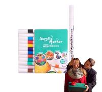 Acrylic Paint Marker Paint Pen Set - Multi Pen Kit, Vibrant Waterproof Ink | Portable Acrylic Painting Pen Lock Glass Cloth Ceramic Design for Arts and Crafts Projects