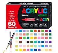 Acrylic Paint Marker - Sunproof Color Ink System Dot Design, Smooth Drawing Control Tool, Versatile Application For Art Projects, Pen With Vivid Coverage | For Canvaspa