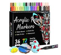 Acrylic Paint Markers - 420g Double Ended Pens, Window Coloring Tools, Creative Drawing Collection of Seventy-Two Colors for Decoration Display