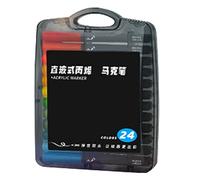 Acrylic Paint Markers - Liquid Paint Pens, 24 Colors Art Set, Soft Brush Tip Markers | Fade-resistant Opaque Ink for Cartoons, Fabric, Knitwear, Canvas, Wood Grain, Ste