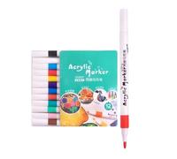 Acrylic Paint Markers Set - Waterproof Fast Drying Color Pens, Bold Pigment Inks | Art Supplies For Fabric, Wood, Glass, Porcelain, Stone, And Craft Surfaces, Easy Grip And Smooth Flow