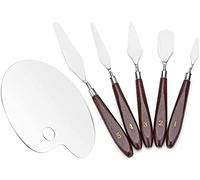 Acrylic Paint Palette 12x7 inches with 5 Piece Painting Knife Set