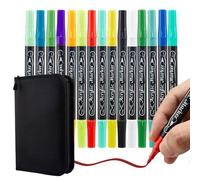 Acrylic Paint Pens - 72 Color Twin Point Drawing Pen, 1 Set Ended Pigment Applicators For Pebble Mural, Felt Ink Tube With Broad Fine Tip, Craft Gear, Vibrant Stick For Board