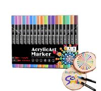 Acrylic Paint Pens - Contour Markers | Art Supplies | Colours Double Tip Drawing Marker | Acrylic Marker Set | Acrylic Marker for Colouring, Creative Crafts, Art Supplies for Kids and Adults