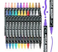 Acrylic Paint Pens Painting Markers - 24 Colours Art Pen Set Double Sided