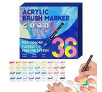 Acrylic Paint Pens Set of 48,Permanent Acrylic Paint Pens 48 Colours,Dot Markers,Professional Acrylic Markers & Felt Tip Pens for Canvas,Fabric,Glass,Wood & Ceramic,Water Based Paint Pen