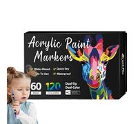 Acrylic Paint Pens - Tip Paint Markers, Fade Resistant Vibrant Permanent Ink, Multi Color Set 24-120+ Quick Dry Ink, Pigment of