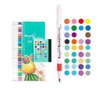 Acrylic Paint Pens - Water-Based Felt Tip Markers | Painting Markers, Quick Drying for Fabric, Stone, Wood, Metal, Porcelain, Highly Pigmented Lightfàst for Creative Art Projects