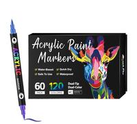 Acrylic Paint Pens,Waterproof Drawing Pens for Canvas | Quick-Drying Art Drawing Supplies Permanent Markers for Kids Adults Artists
