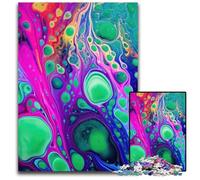 Acrylic Paint Pour 1000 Pieces Puzzles for Adults Challenging Puzzles Challenging Brain Teaser Relaxing Toy for Teenagers 1000 PCS(38x26cm)