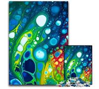 Acrylic Paint Pour Jigsaw Puzzles for Adults 1000 Jigsaw Puzzles for Adults for Teenager & Families Perfect DIY Decor & BrainTeasing Challenge 1000 PCS(75x50cm)