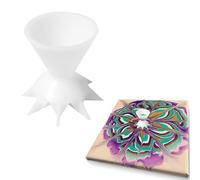Acrylic Paint Pouring Strainer Set - Silicone Pouring Cups With Floral | Liquid Art - Creative DIY Painting Tools For Unique Kaleidoscope Patterns - Professional Fine Mesh V