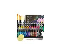 Acrylic paint Set 24 X 22ml Perfect for Canvas, Wood, Ceramic, Rock, Fabric & Crafts. Non-Toxic, Quick Dry & Vibrant Colours. Rich Pigments, Last
