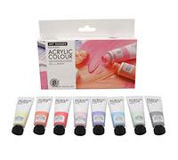 Acrylic Paint Set in Pastel Tones 8 Tubes Each 22 ml for Painting on Canvas, Pastel Colour, Soft Tones