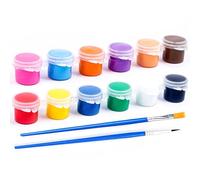 Acrylic Paint Set, Includes 2 Strips Acrylic Paint and 2 Brushes, Pottery Glaze Painting Art Supplies for Craft Painting On Ceramic, Wood, Rocks Set
