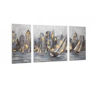 Acrylic painting 'Great Departure' | Hand painted on canvas 55x28inches