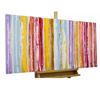 Acrylic painting 'LINE IT' | Hand painted on canvas 47x24inches