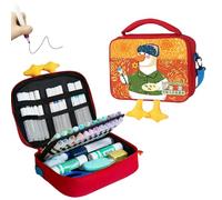 Acrylic Painting Markers - Children's Drawing Tools, Washable Art Pens | Coloring Marker Set Kids Art Supplies, Cute Duck Bag Pencil Case, 48pcs Non Toxic Markers for Painting and Crafting