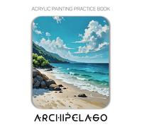 Acrylic Painting Practice Book - Archipelago: An Artistic Exploration in Abstract Form, Capturing the Rhythm of Land and Sea