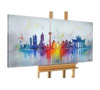 Acrylic painting 'REUNITED CAPITAL' | Hand painted on canvas 55x28inches