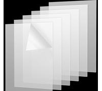 Acrylic Panels, Transparent, 2 mm A4, Pack of 6, 29.7 x 21 cm, Acrylic Glass Plate, Plastic Panels with Protective Film, for DIY Projects, Photo Frame, Model Making
