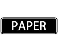 Acrylic Paper Sign, for Home Office Supply Closet Shelving, Office Building Print Room Paper Storage Walls, and Business Stationery Inventory Areas, 3x9 Inch.