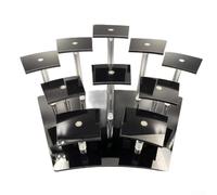 Acrylic Pastry Display Rack 10 Tiers Sturdy(Black)