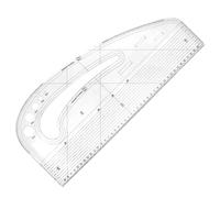 Acrylic Pattern Making Ruler 5 Button Hole Patterns 3 Eyelet Cutouts and Flexible Curved Measuring Acrylic Pattern Making Clear Sewing Template Tool for Sewing Crafting