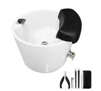 Acrylic Pedicure Foot Spa Basin with Foot Rest, Heat and Bubble Massage, Raised Massage Nodes, Colourful Light Foot Bath for Manicure and Pedicure