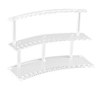Acrylic Pen Organizer - Clear Marker Holder, Slot Multi Pencil Holder | 30 Section Clear Desktop Rack with Resistor, Tool Storage