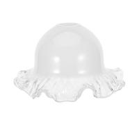 Acrylic Pendant White Flower Shaped Lamp Shade, 35mm Fitter | Dome Form with Scalloped Trim, for E27 or E14 Sockets, Bedroom Ceiling Use