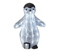 Acrylic Penguin Light Up Christmas Figure 30 LED Light Indoor Outdoor Plug in Xmas Decoration