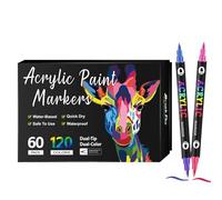 Acrylic Pens for Painting - Waterproof Drawing Pens for Canvas,Fade-Resistant Permanent Markers Drawing Tools, Craft Supplies Artists for Paper Glass Wood Canvas Ceramic Rock