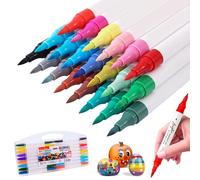 Acrylic Pens for Stones Waterproof Acrylic Paint Pens for Wood Glass Fabric Felt Pens Children Acrylic Marker Acrylic Multimarker Stones Painting Pens for DIY Easter Crafts