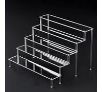 Acrylic Perfume Display Stand with 2-5 Tiers, Transparent Multi-Layer Storage Rack for Jewelry, Cupcakes, and Collectibles, Detachable for Easy Cleaning and(5 layers 40cm)