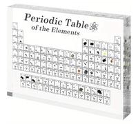 Acrylic Periodic Table with 83 Real Elements Samples - 3D Periodic Table Gifts for Students, Kids, Adults & Teachers