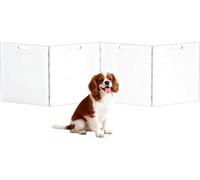 Acrylic Pet Playpen Gate for The House Doorways, Acrylic Pet Gate for Dogs, Freestanding, Clear (4 Panel 4.4mm)