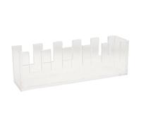 Acrylic Petri Dish Rack 5 Slot Holder for Lab Use | Rounded Corners, Anti Slip Pads, Layered Build, Upright Display for Culture Dishes and Agar Plates