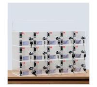 Acrylic Phone Holder with Card Slot Wall Safe for Mobile Phones with Lock Ideal for Classrooms & Offices - 50 Small Grids Secure Storage Solution