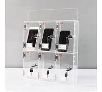 Acrylic Phone Storage Box Secure Locking for Office Classroom Gym - Ideal Employee Use Stylish & Functional Desk Accessory for Effective Space Management