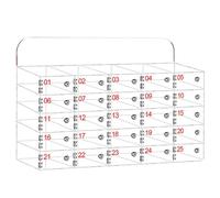 Acrylic Phone Storage Cabinet 25 Slots nizer with Locks & Keys Wall-Mounted Holder for Mobile Phones - Available in 20/25/30/40/50/60/80/100 Slots