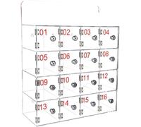 Acrylic Phone Storage nizer with Locks - 16 Door Classroom, Office, School & Factory Essential, Transparent Design for Secure Device Management