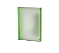 Acrylic Photo Frame 10x14cm Clear Floating Picture Display for Living Room Office Home Decor Horizontal Vertical Freestanding Desktop Modern Minimalist Design Wedding Birthday(Green)