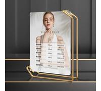 Acrylic Photo Frame Sign Stand 6 8 Inch A4 Menu Paper Price List Poster Frame Metal Picture Display Stand Baby Wedding Gift 8 inch black