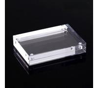 Acrylic Photo Frame, Transparent 8+8mm Thick Poster Display Stand for 4x6 to 14.8x21cm Photos, Desktop Picture Holder for Home Office Decor