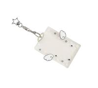 Acrylic Photocard Holder Wing Credit Card Sleeve Pendant Keychain Badge Holder for Student Card Identity Card Gifts