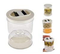 Acrylic Pickle Jar, Leakproof Airtight Lid Airtight Kimchi Jar Hourglass Pickle Jar Hourglass Pickle Juice Separator Jar for Olives Gherkins or Sliced Pickles