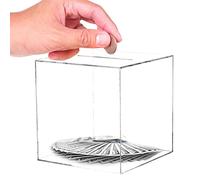 Acrylic Piggy Bank, 311G Portable Transparent Piggy Bank, Easy to Use, Clear Transparent Piggy Bank, Acrylic Piggy Bank for Kids, Adults and Capod