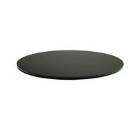 Acrylic Placemat 320mm Diameter Round Hardwearing & Long Lasting Plastic (Black, 1)